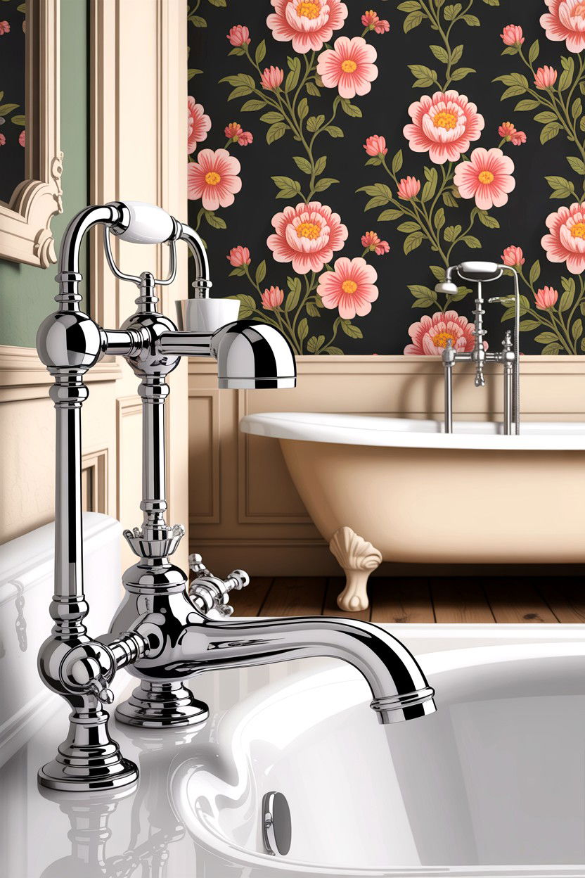 Victorian chrome bathroom faucet - 30 chrome faucet ideas