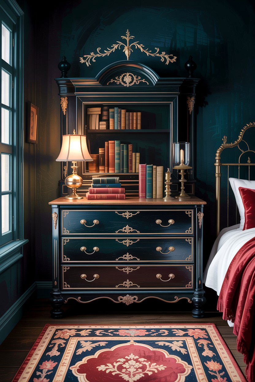 Vintage Black Dresser - 30 bedroom black dressers