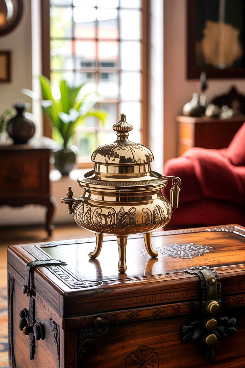 Vintage Brass Incense Burner - 30 bedroom incense holders