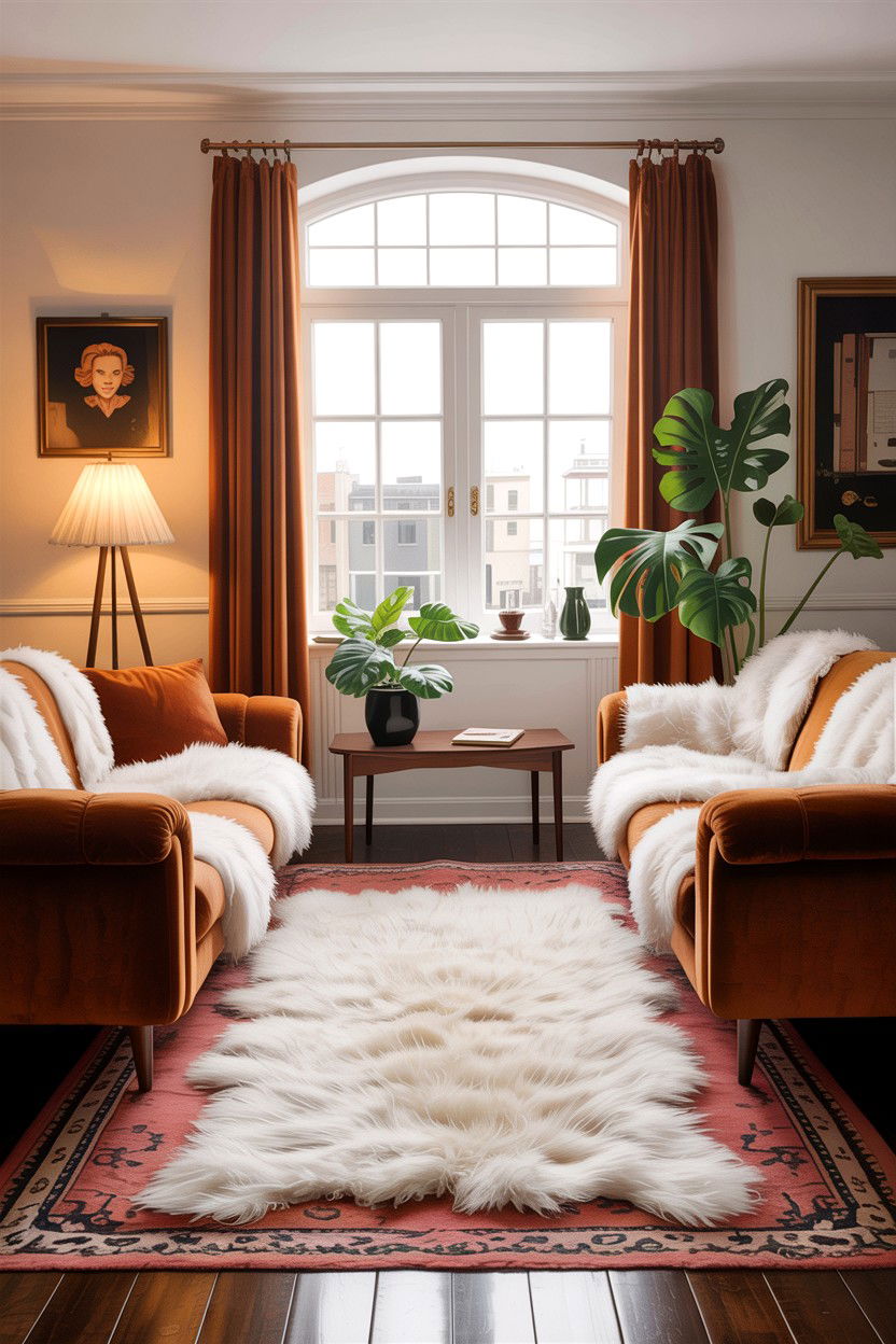Vintage Faux Fur Living Room - 30 faux fur living room ideas