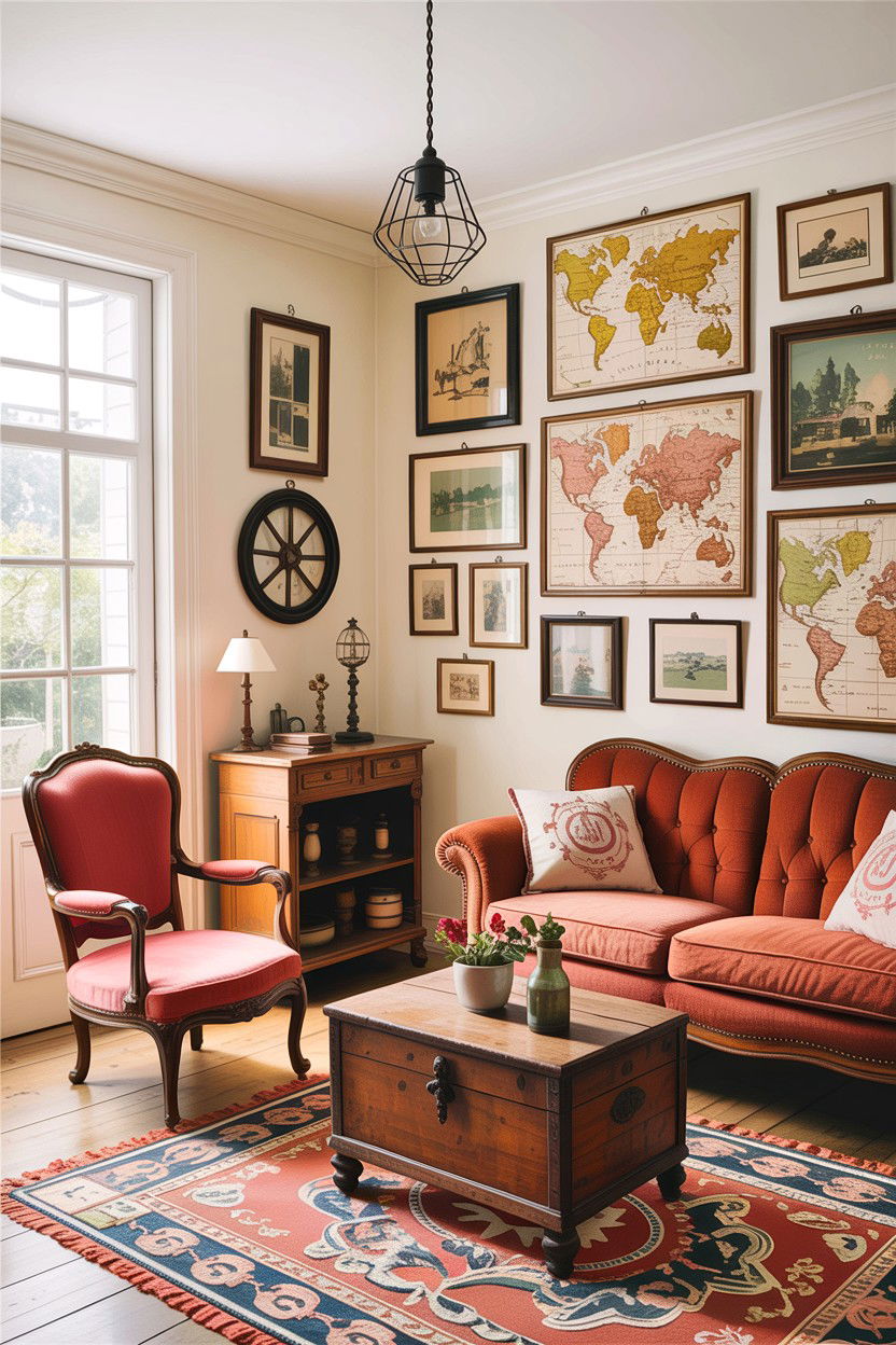 Vintage French Living Room - 30 French living room ideas