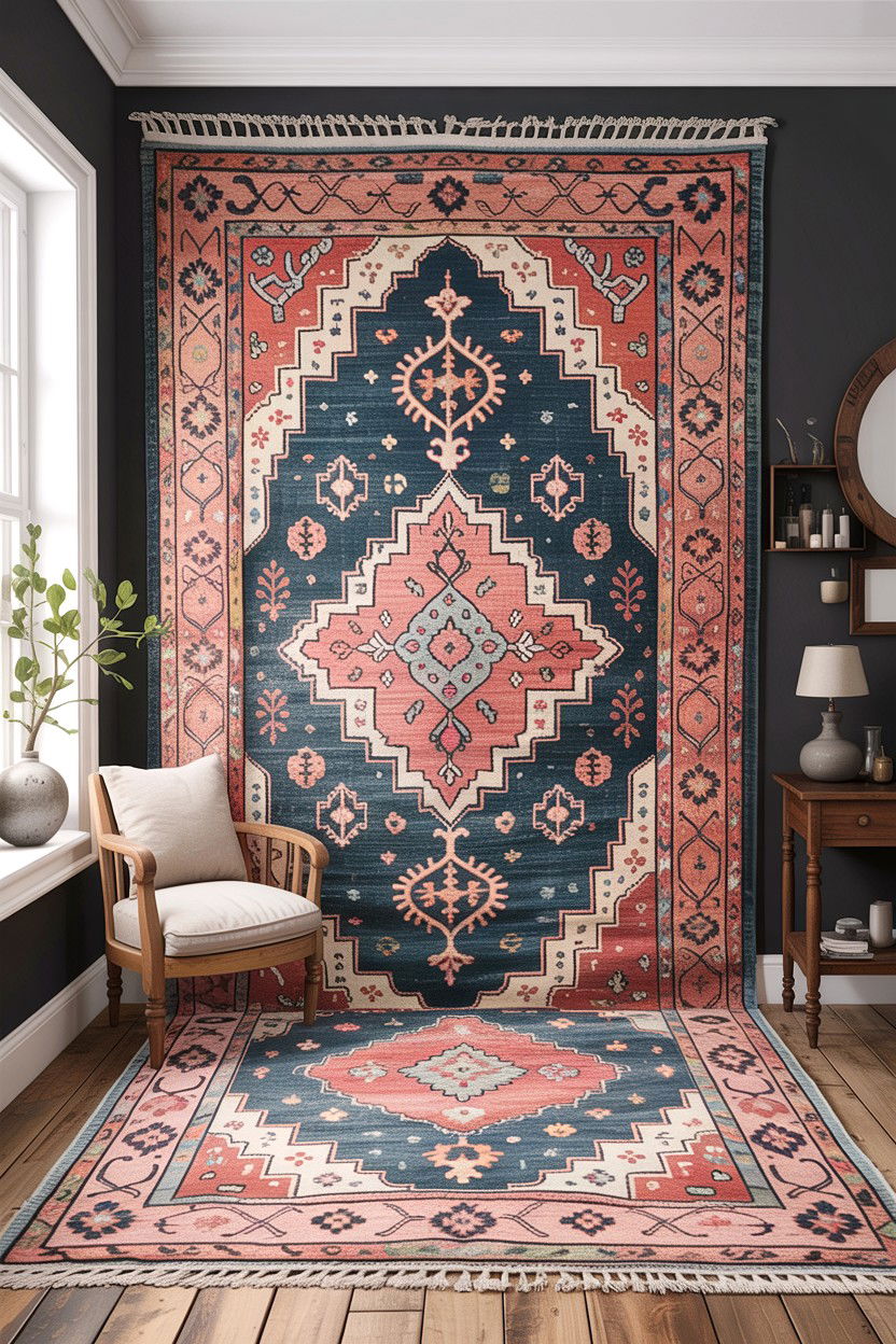 Vintage Grey Turkish Rug - 30 rustic grey bedroom ideas