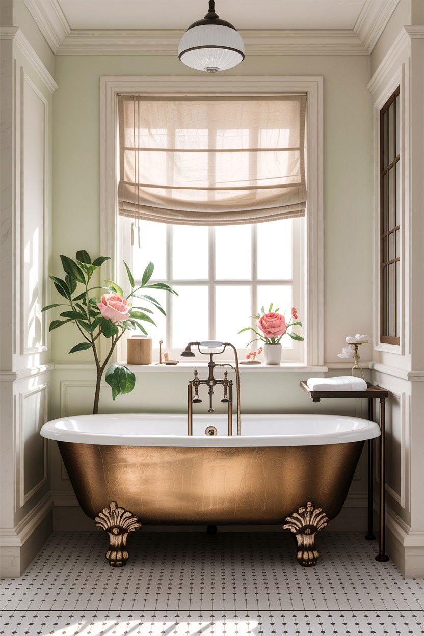 Vintage Inspired Clawfoot Bath - 30 Hampton bathroom ideas