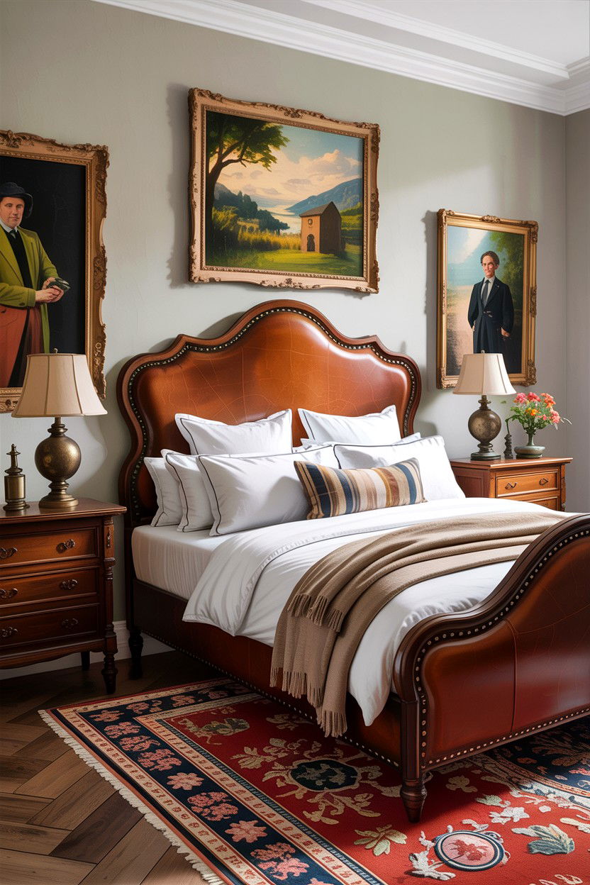 Vintage Leather Headboard - 30 bedroom leather headboards