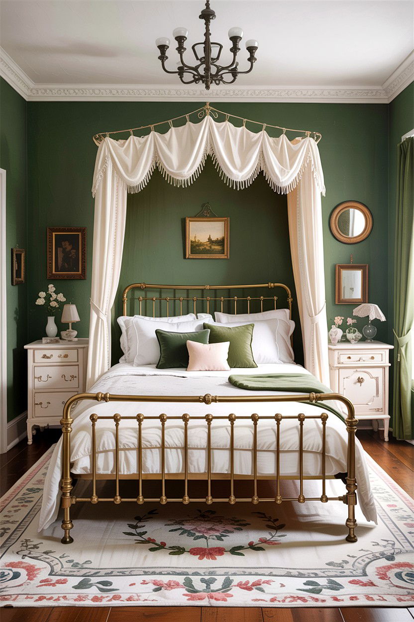 Vintage Sage Green Bedroom - 30 sage and white bedroom ideas