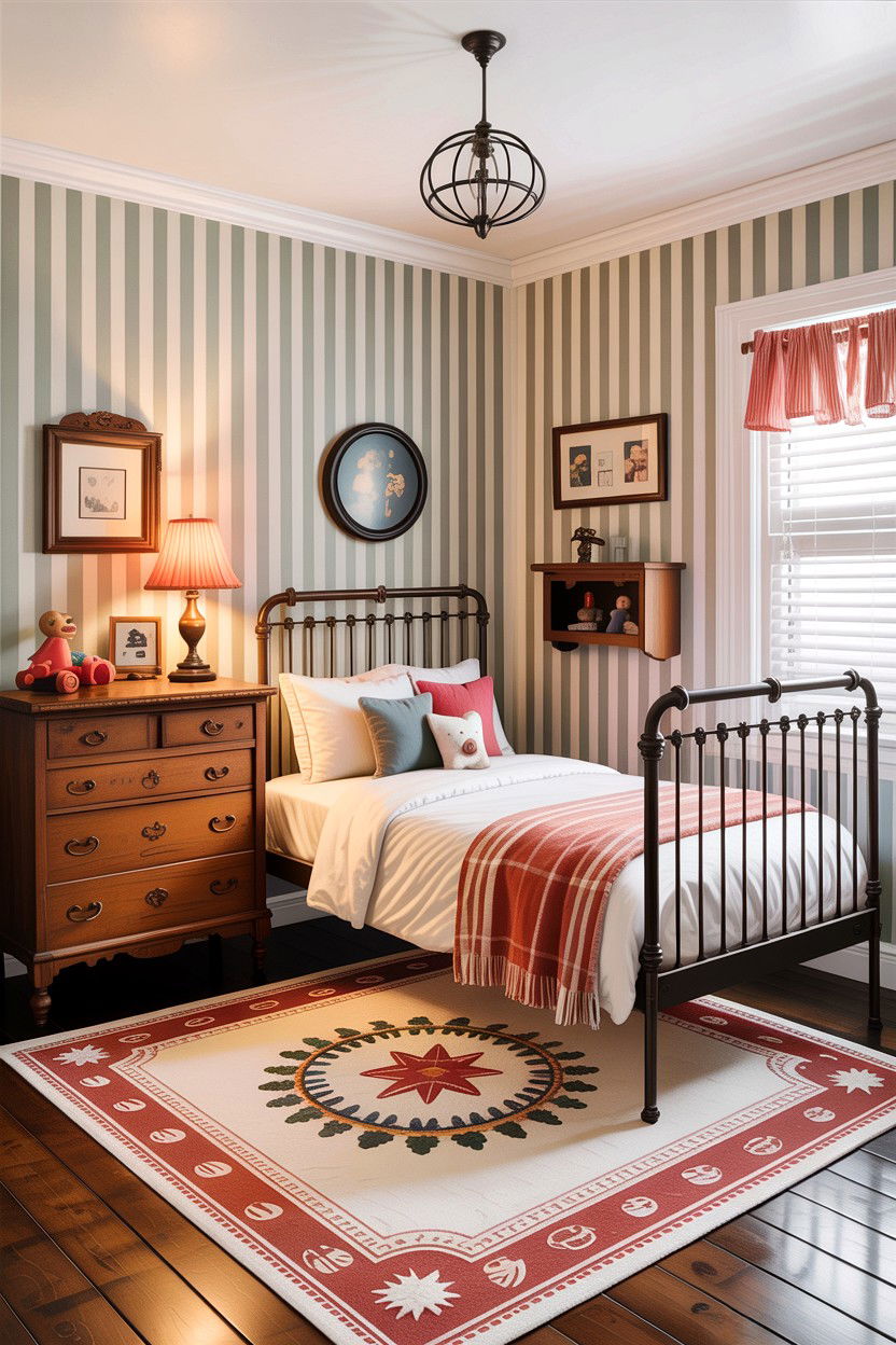 Vintage Style Kids Room - 30 elementary age bedroom ideas
