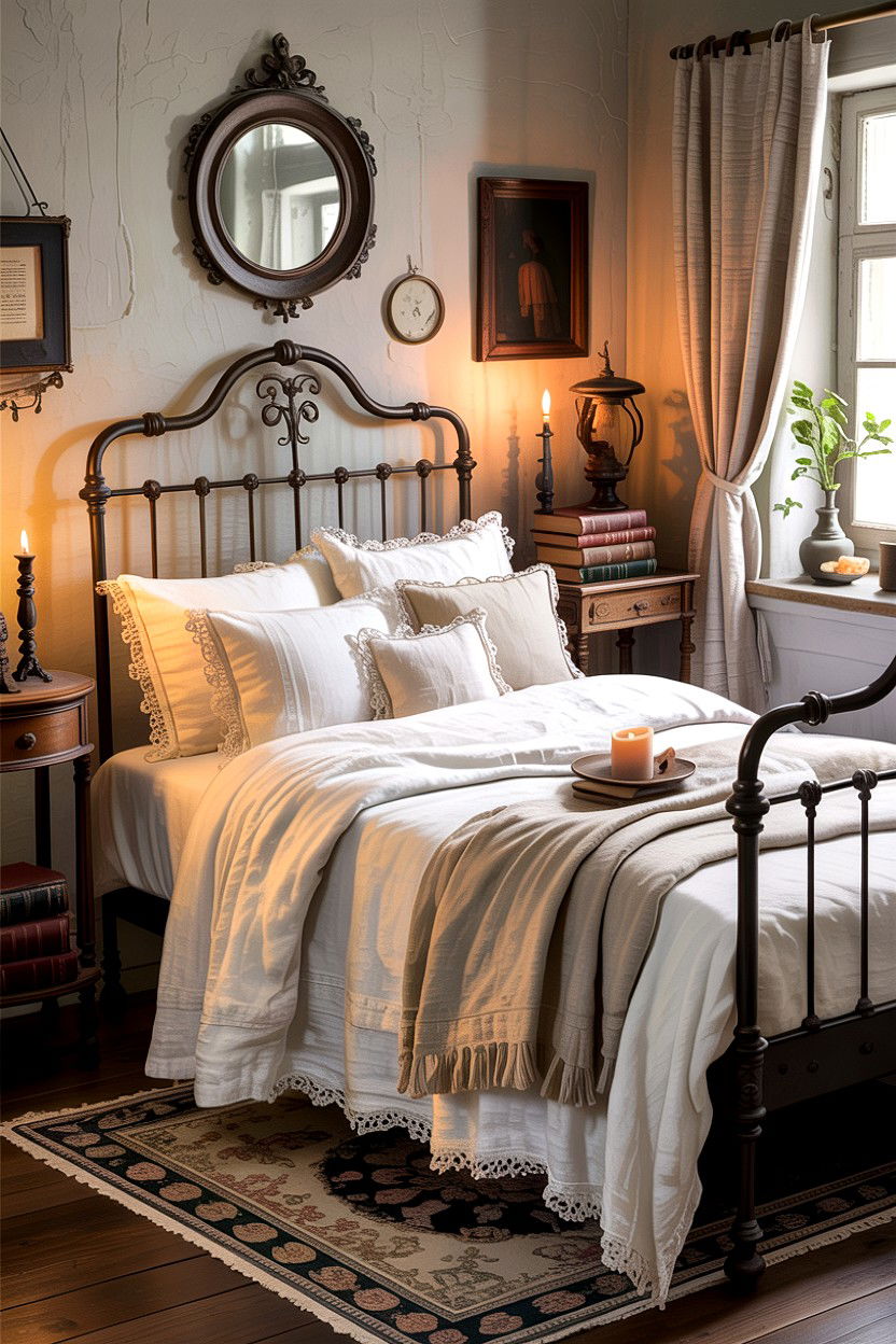 Vintage Style Linen Bedding - 30 bedroom linen bedding ideas