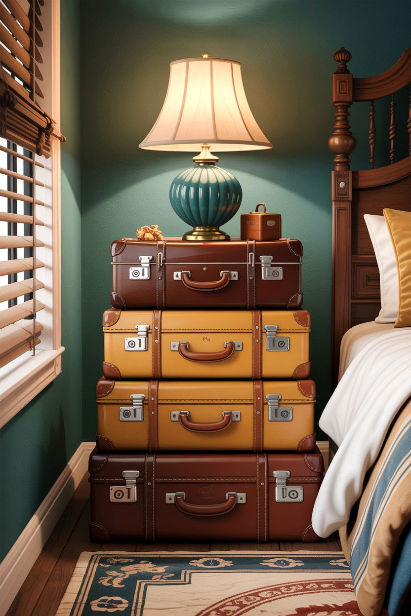 Vintage Suitcase - 30 bedroom storage containers