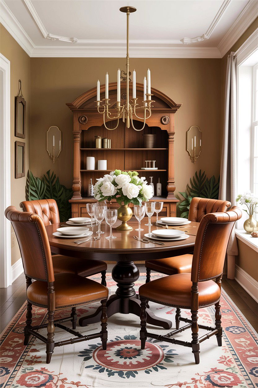Vintage Tan Dining Decor - 30 warm tan dining room ideas