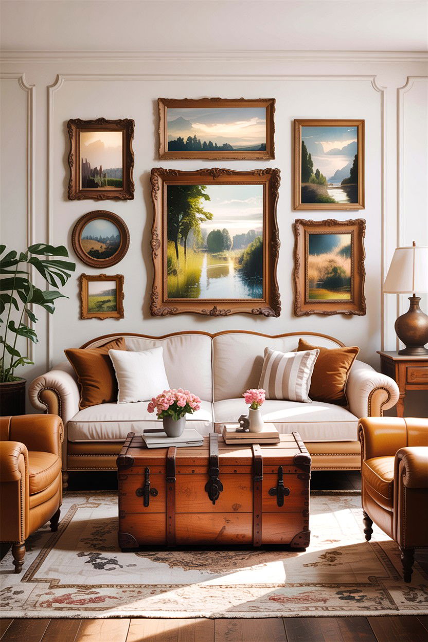 Vintage Tan Living Room - 30 tan and white living room ideas