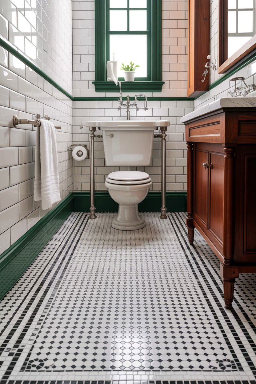 Vintage Victorian Bathroom Floor - 30 heated bathroom floor ideas