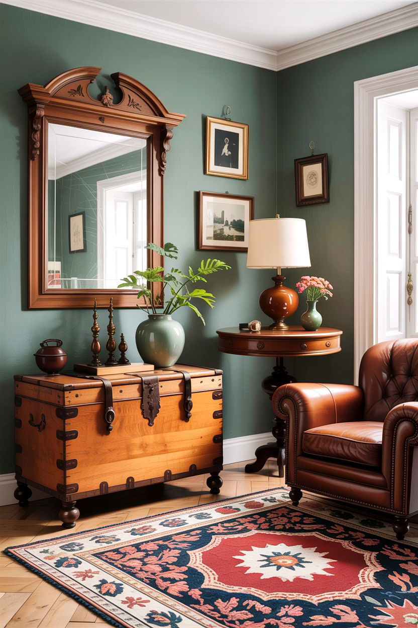 Vintage Wooden Chest - 30 living room decorative boxes