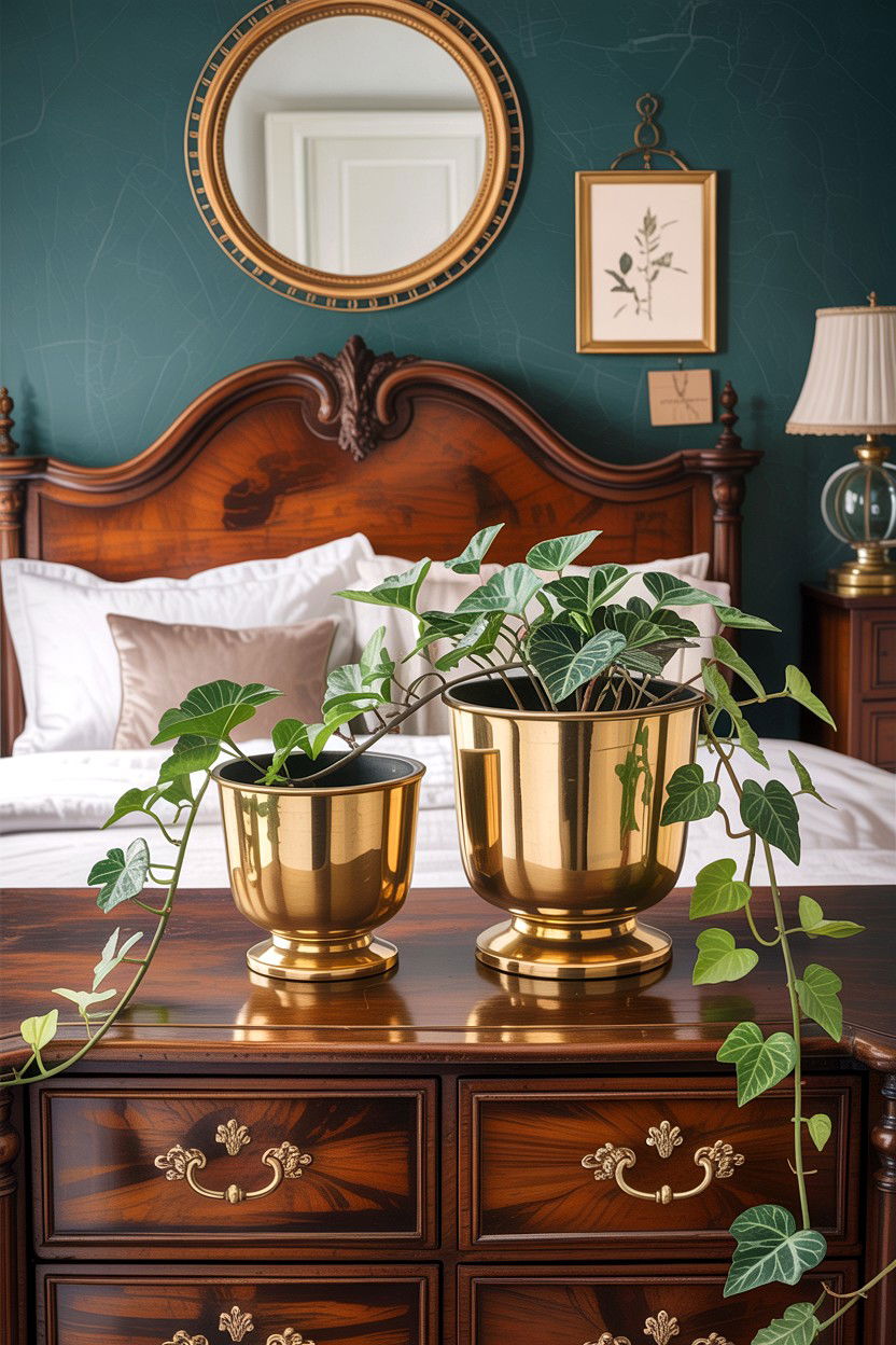 Vintage brass planters - 30 bedroom planters