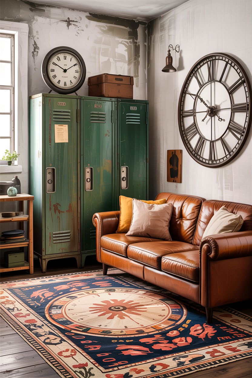 Vintage industrial living room - 30 industrial living room ideas