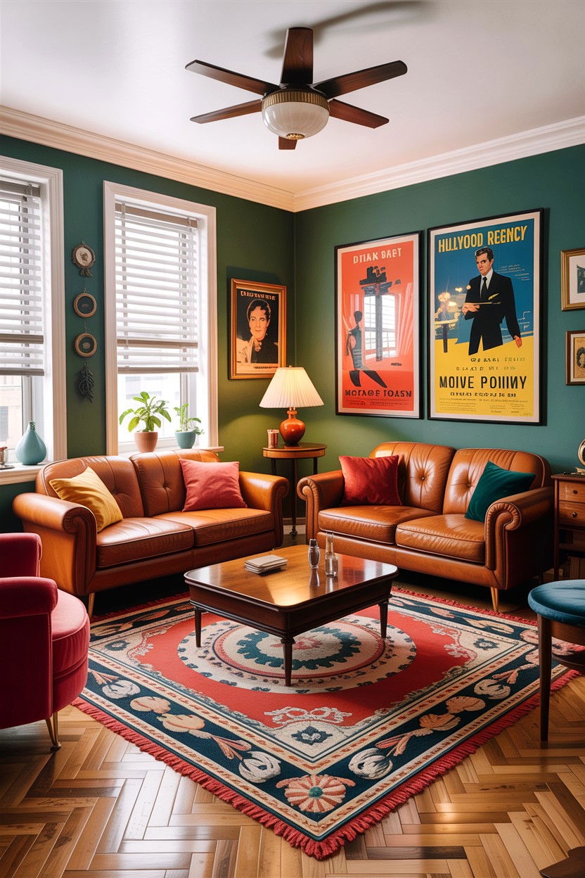 Vintage living room - 30 Hollywood regency living room ideas