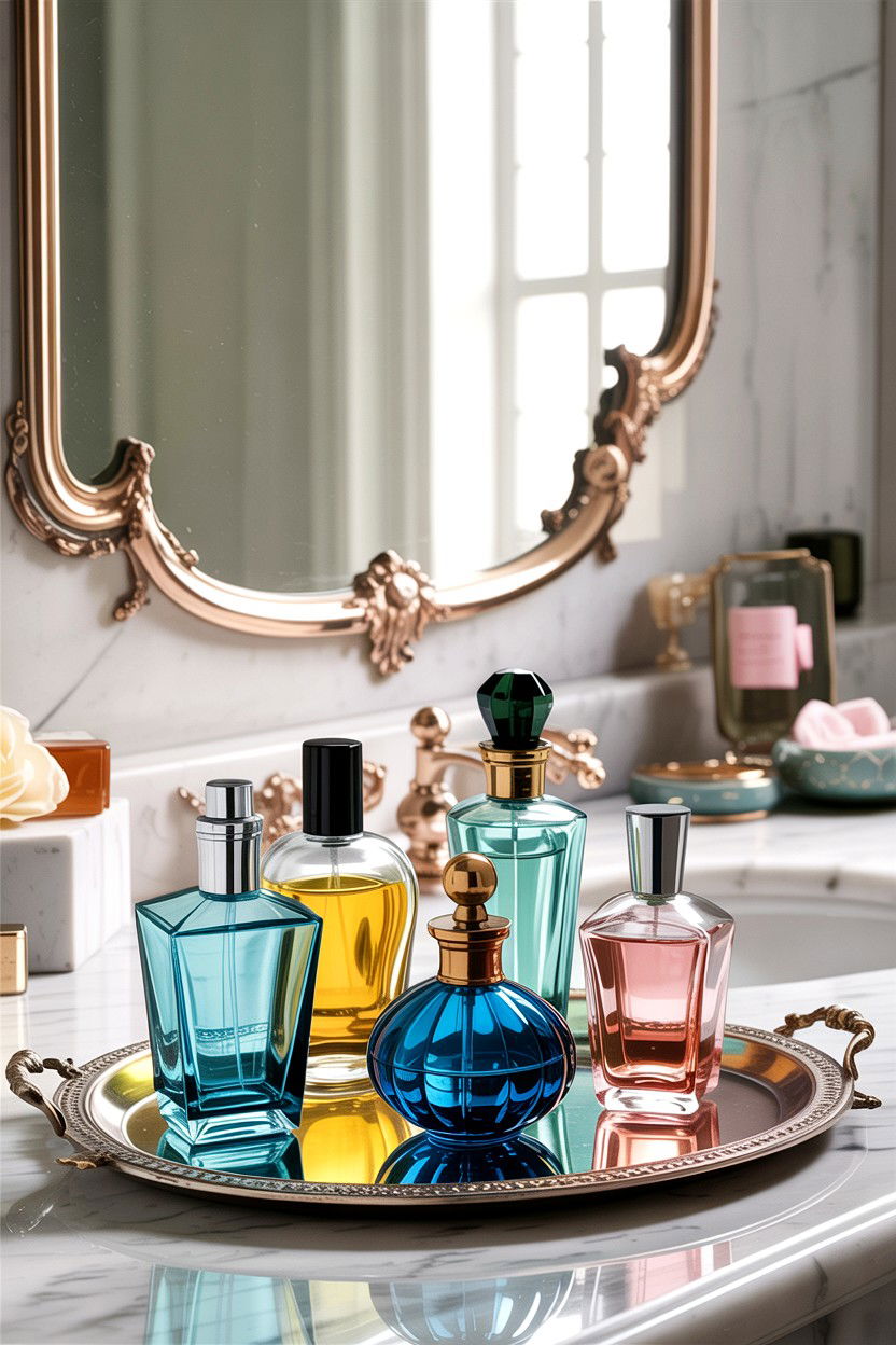 Vintage perfume bottle - 30 antique bathroom ideas
