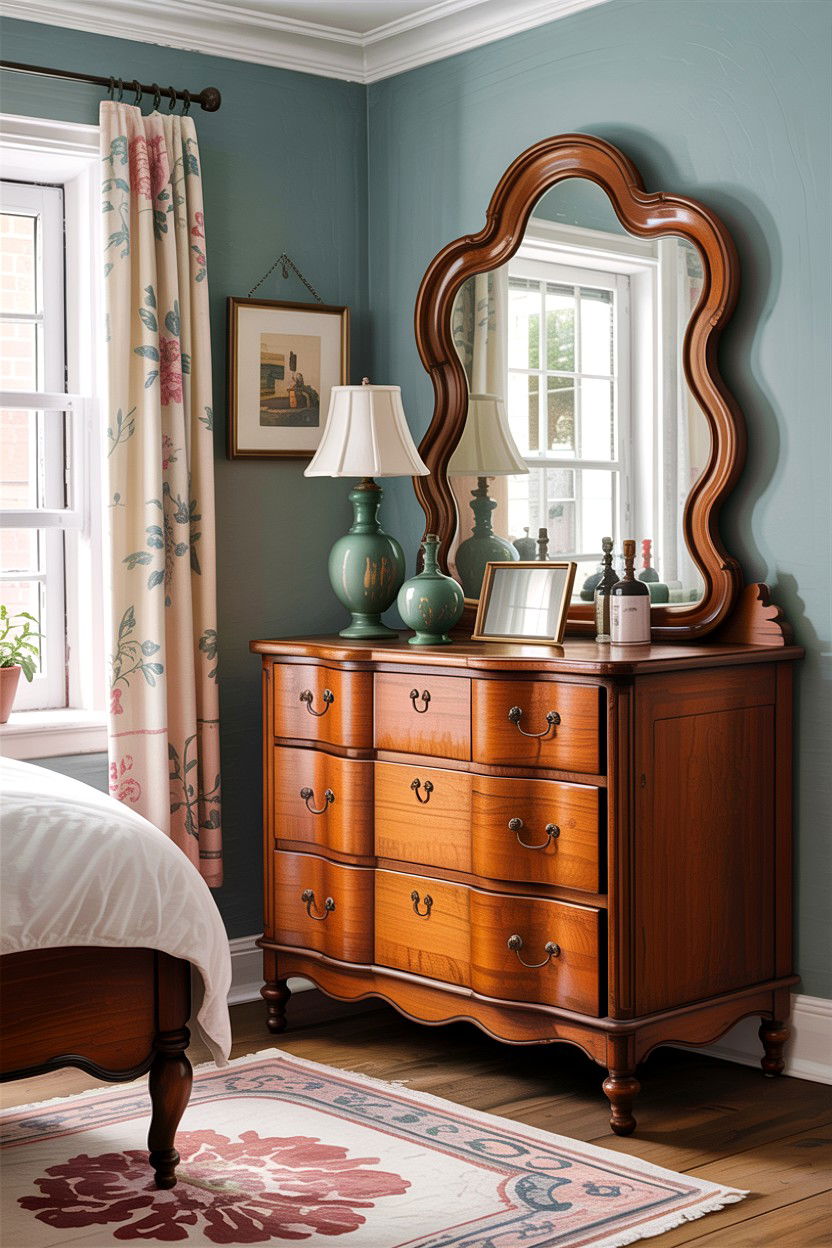 Vintage style wood dresser - 30 bedroom wood dressers