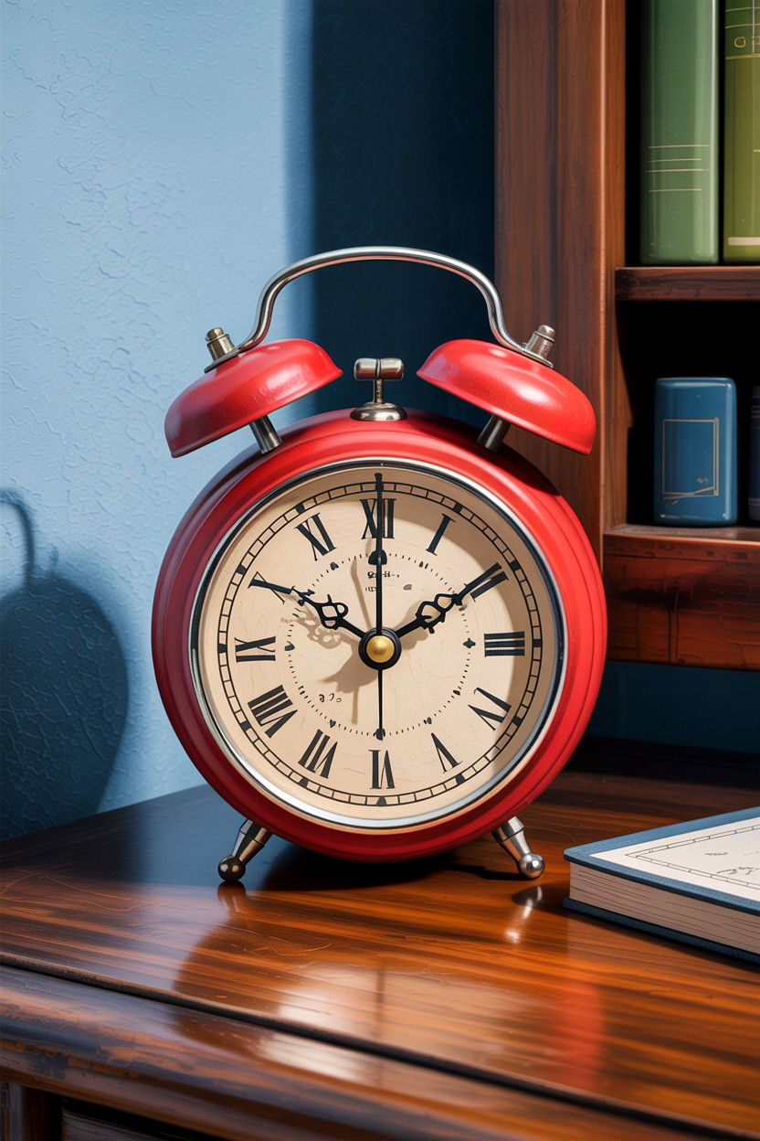 Vintage twin bell alarm clock - 30 bedroom clock ideas