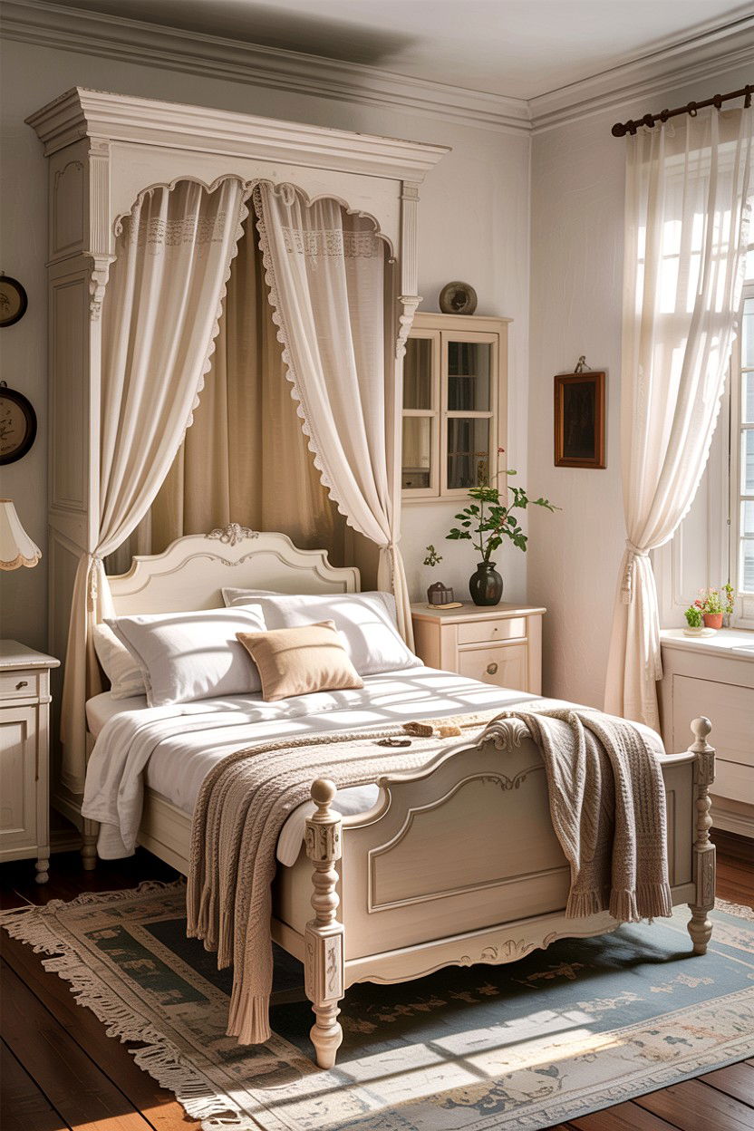 Vintage white bedroom - 30 traditional white bedroom ideas