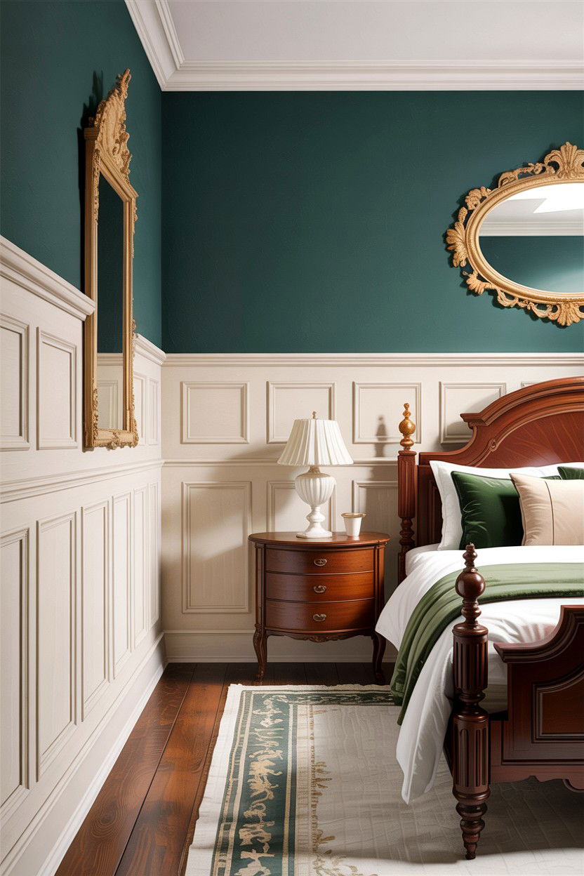 Wainscoting and paint combination - 30 bedroom two tone walls