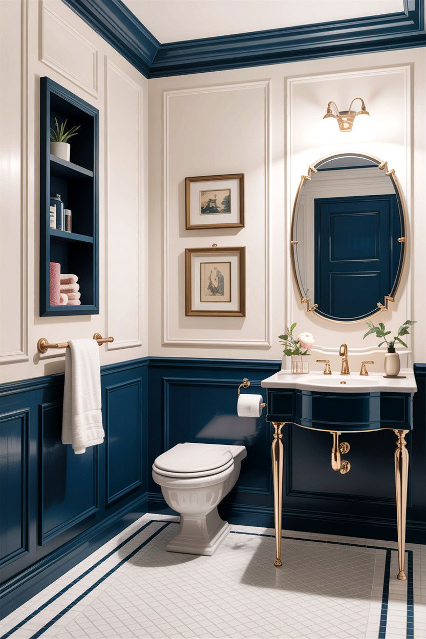 Wainscoting - 30 bathroom architectural detail ideas