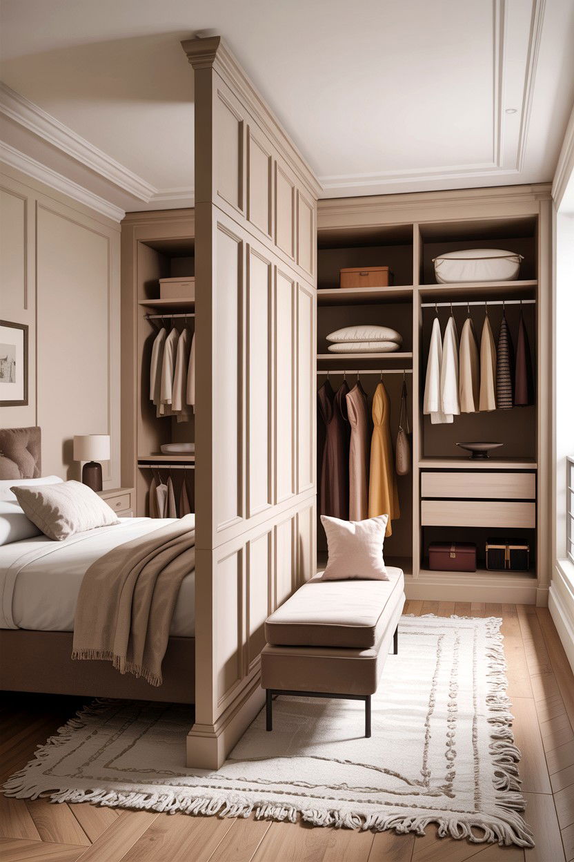 Walk In Closet Partition - 30 bedroom pony wall ideas
