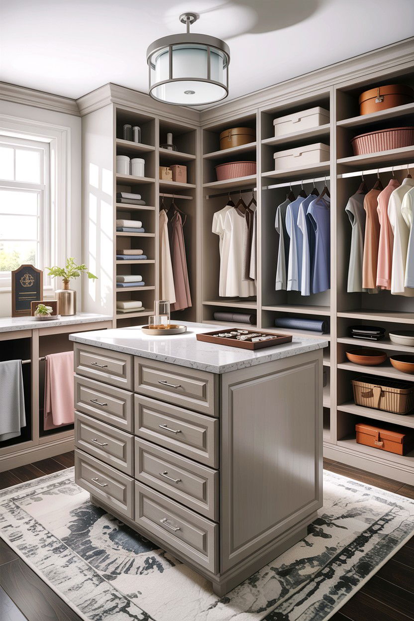 Walk In Closet With Island - 30 bedroom walk-in closet ideas