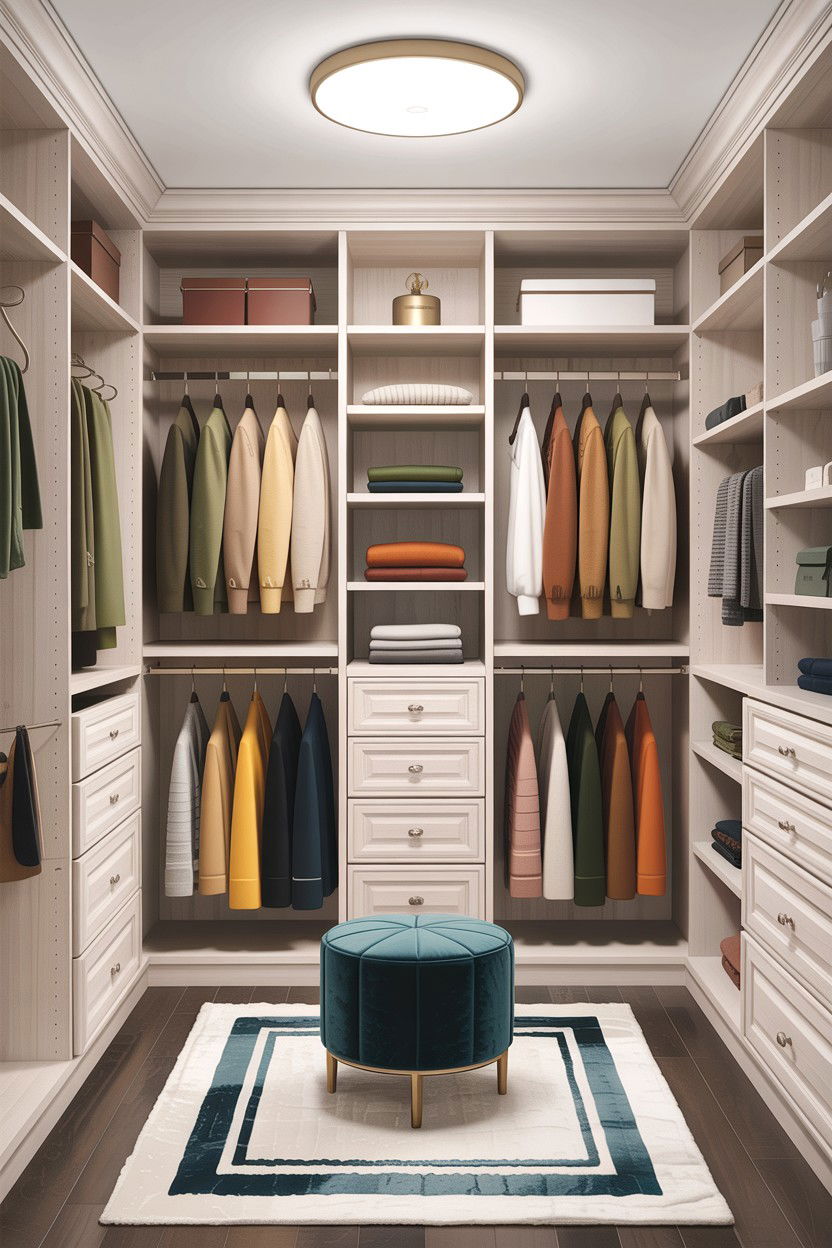 Walk in closet organizer - 30 bedroom closet systems