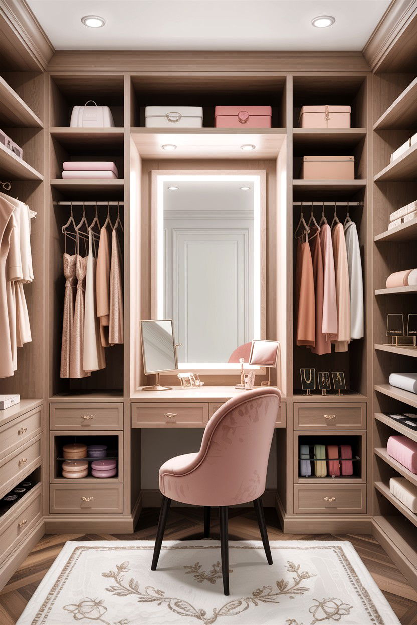 Walk in closet vanity - 30 bedroom vanity ideas