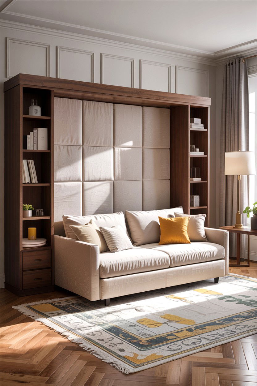 Wall Bed With Sofa Front - 30 bedroom convertible furniture ideas