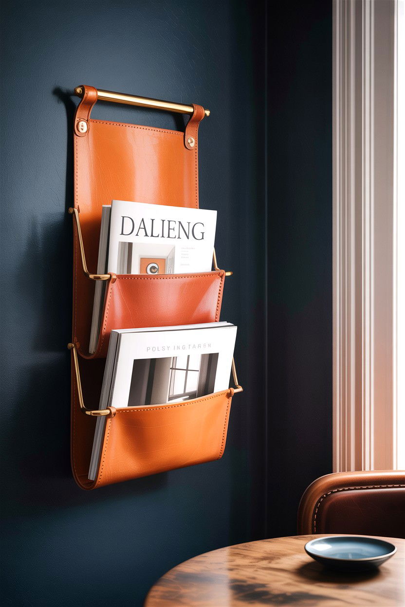 Wall Hanging Magazine Rack - 30 small dining room space storage ideas