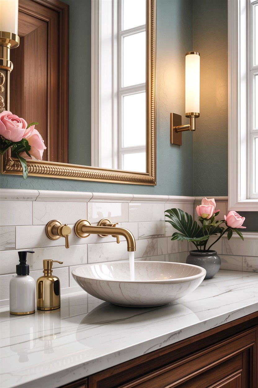 Wall Mounted Faucet - 30 contractor bathroom ideas