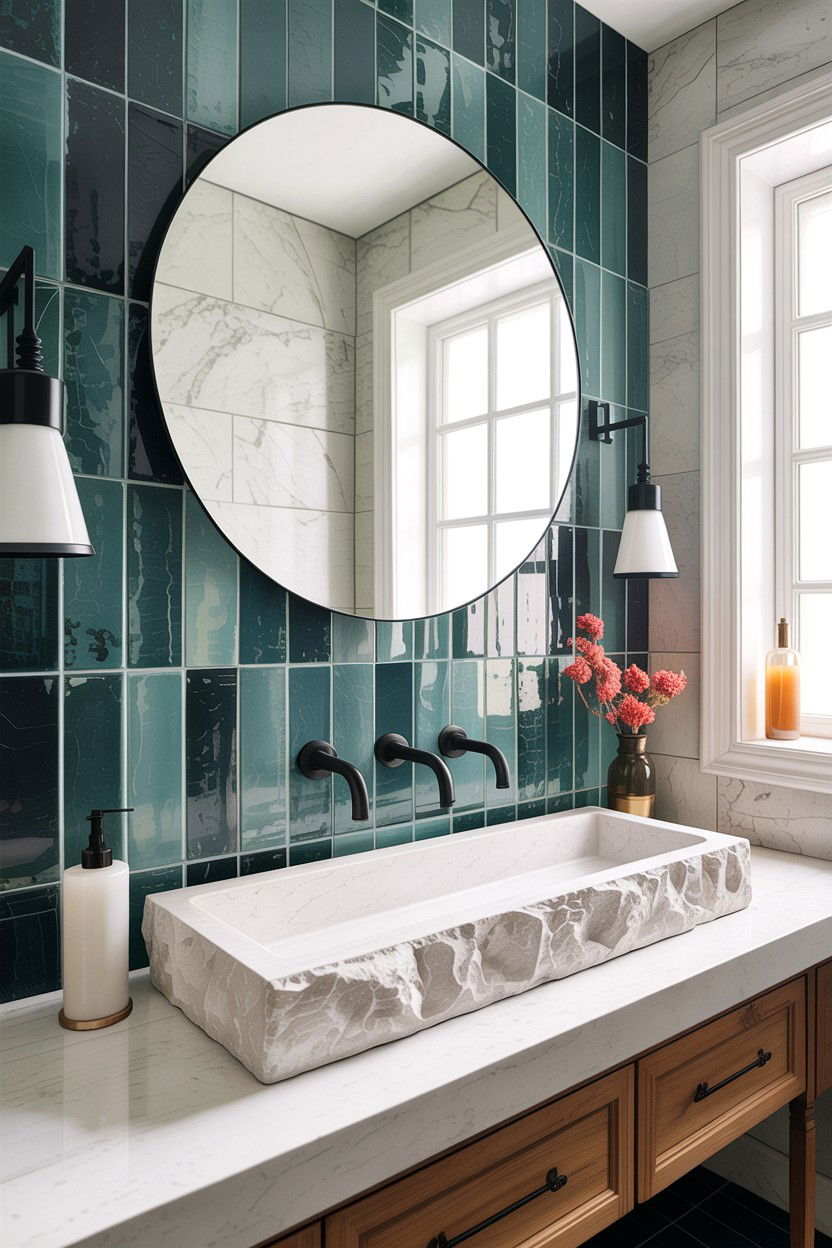 Wall Mounted Faucet Layout - 30 bathroom balance ideas