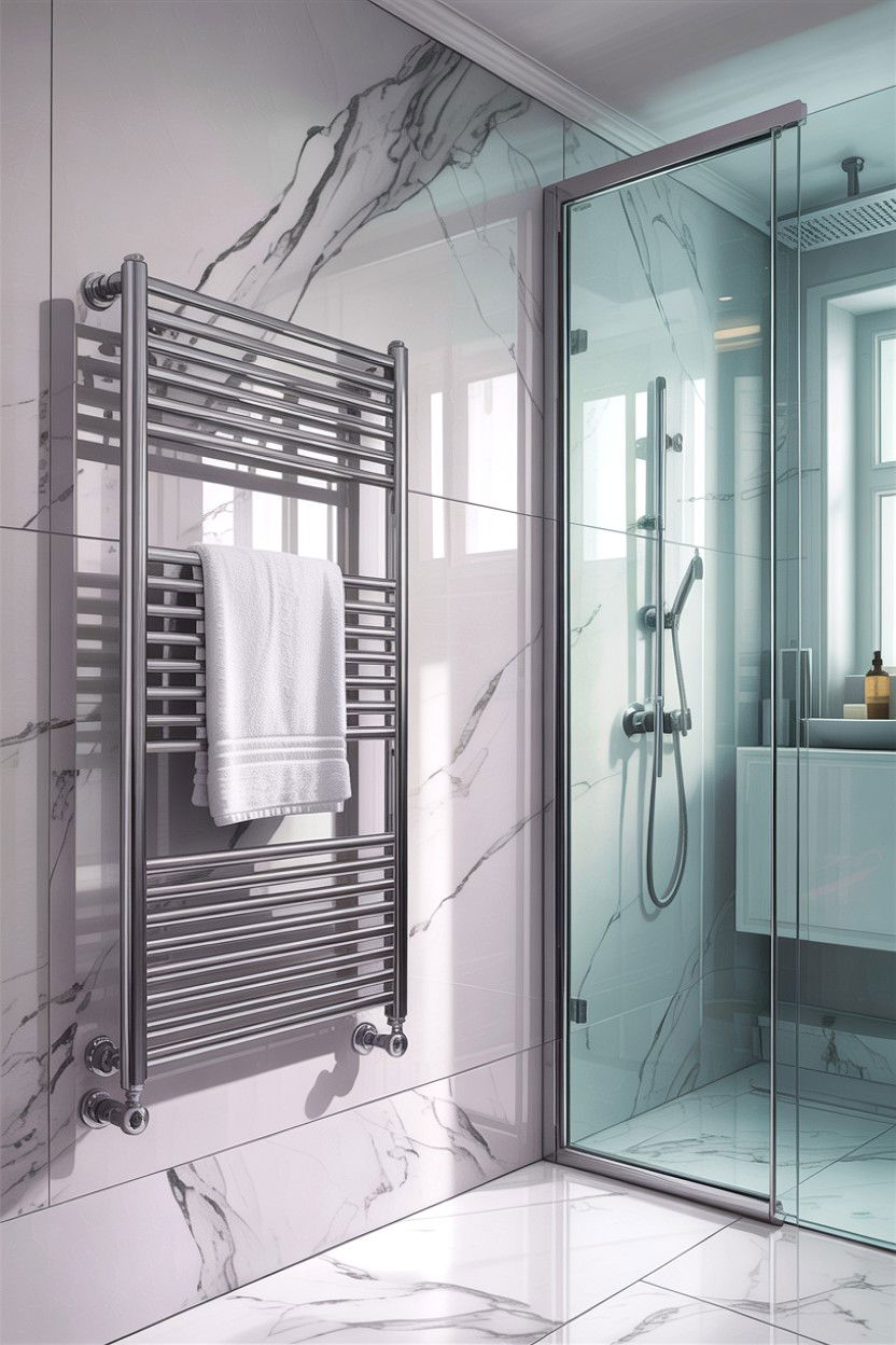 Wall Mounted Heated Towel Rail - 30 heated towel rack ideas