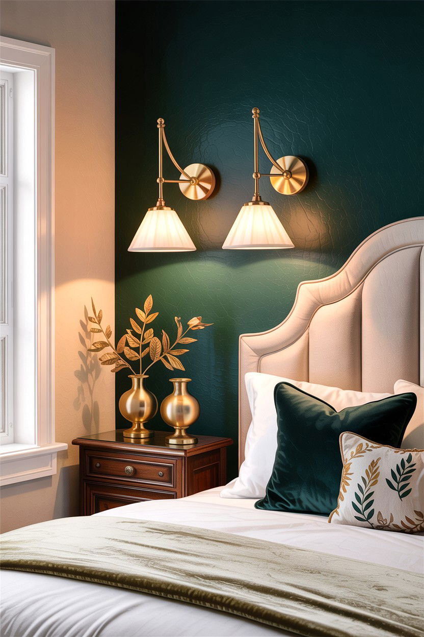 Wall Mounted Sconce - 30 bedroom dimmer lights ideas