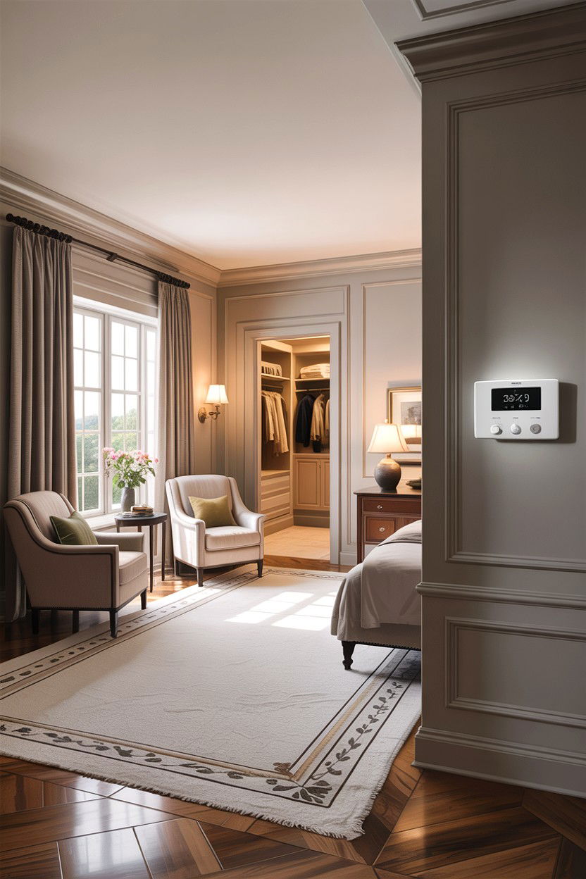 Wall Mounted Thermostat Master Suite - 30 bedroom thermostats