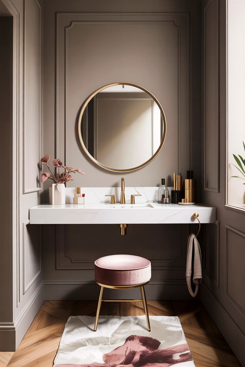 Wall Mounted Vanity - 30 bedroom space saving ideas