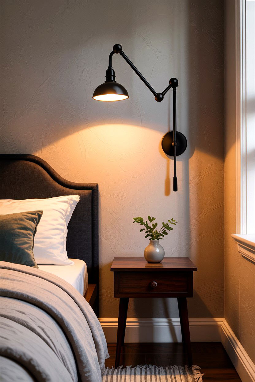 Wall Sconce Lighting - 30 bedroom space saving ideas