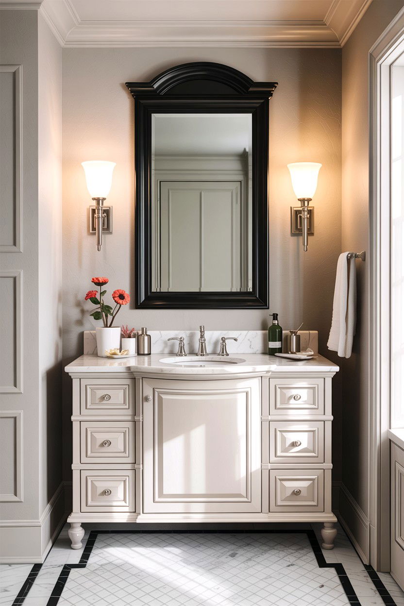Wall Sconce Mirror Lighting - 30 bathroom balance ideas