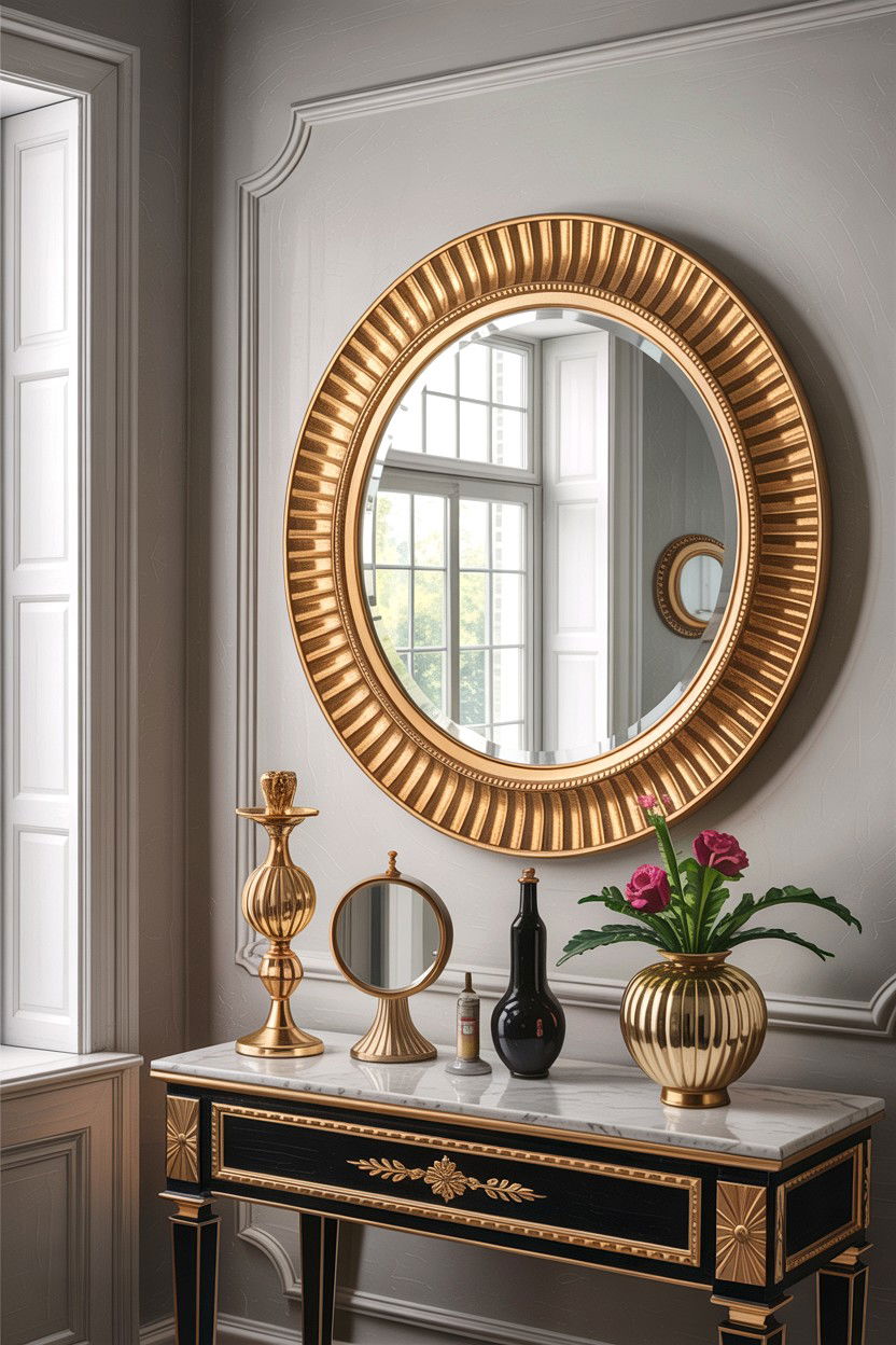 Wall mirrors - 30 inexpensive living room ideas