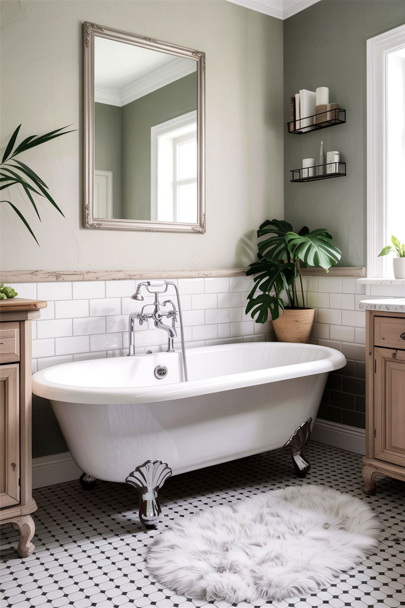 Wall mount tub faucet - 30 clawfoot tub ideas