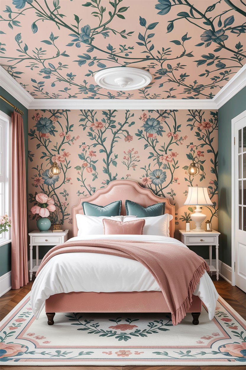 Wallpaper Ceiling - 30 bedroom ceiling designs