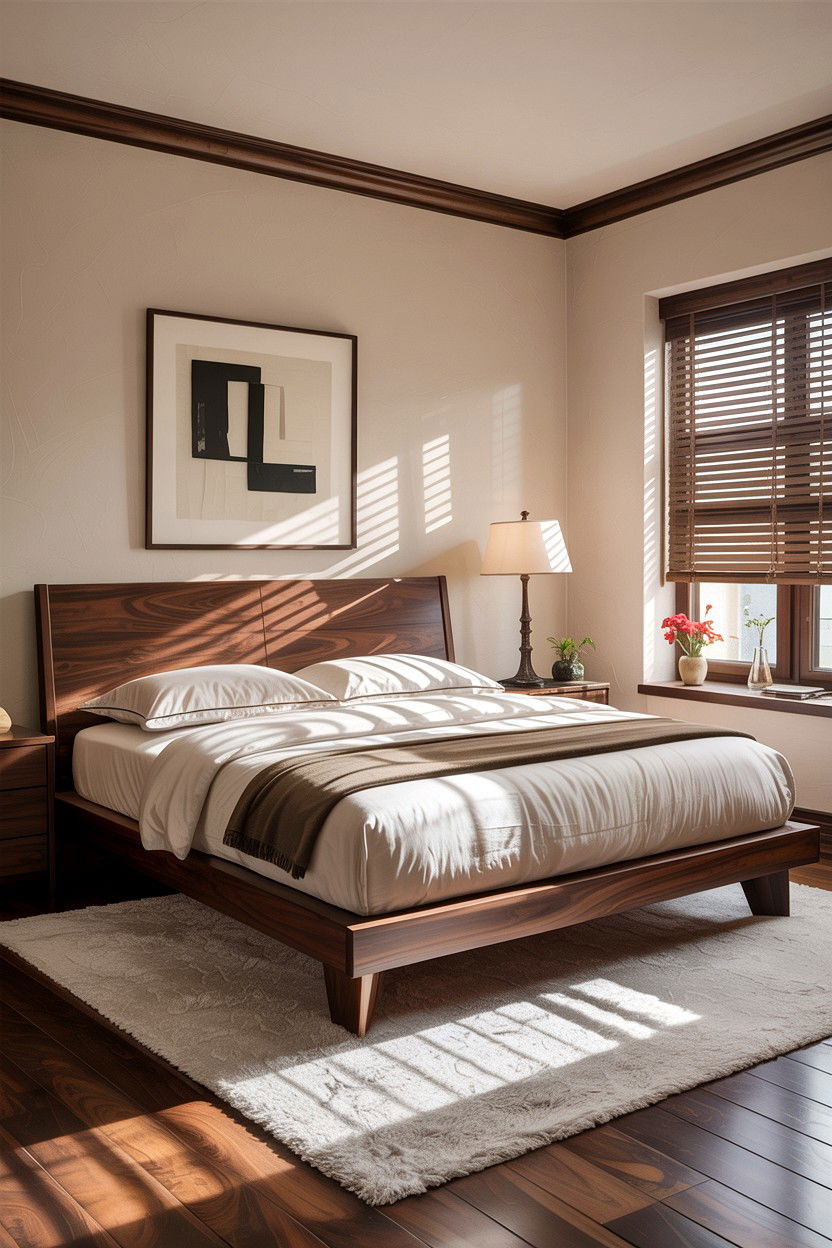 Walnut Platform Bed - 30 california king beds