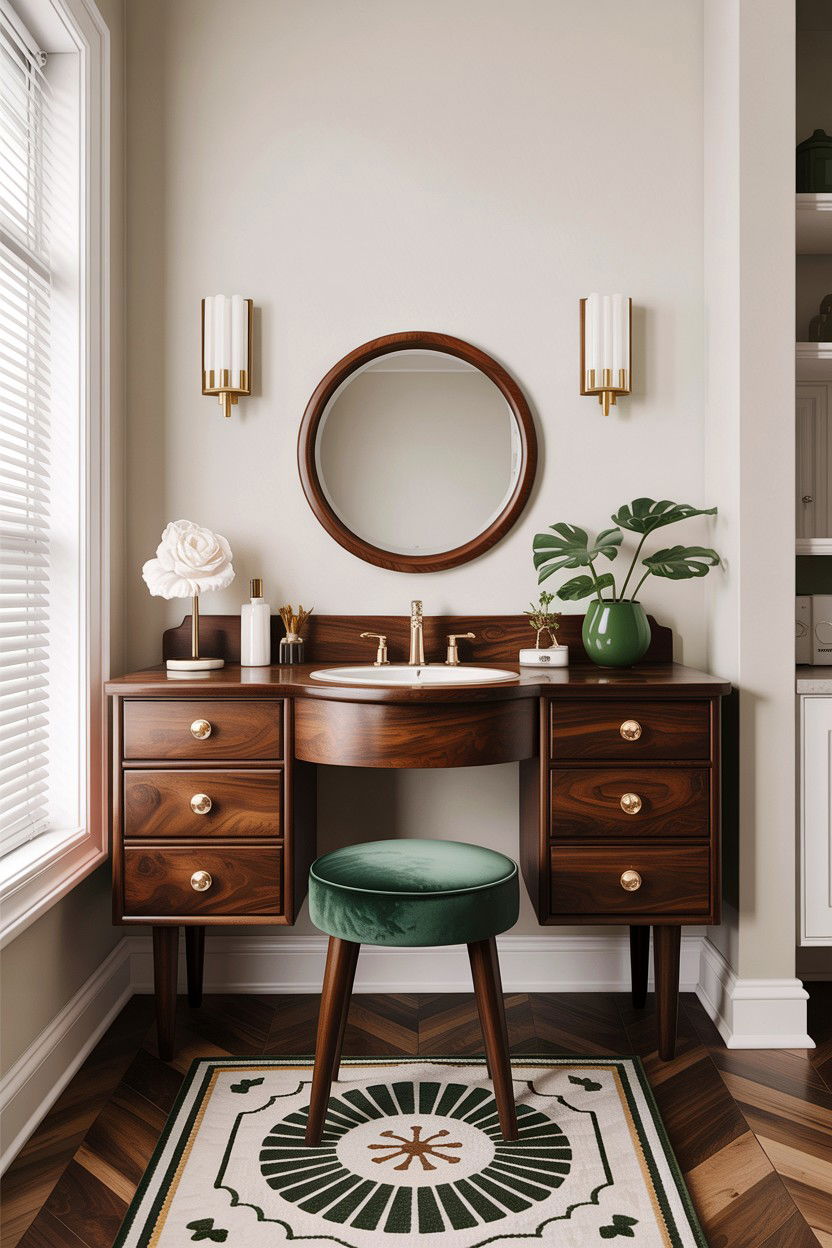 Walnut Wood Vanity - 30 bedroom vanity tables