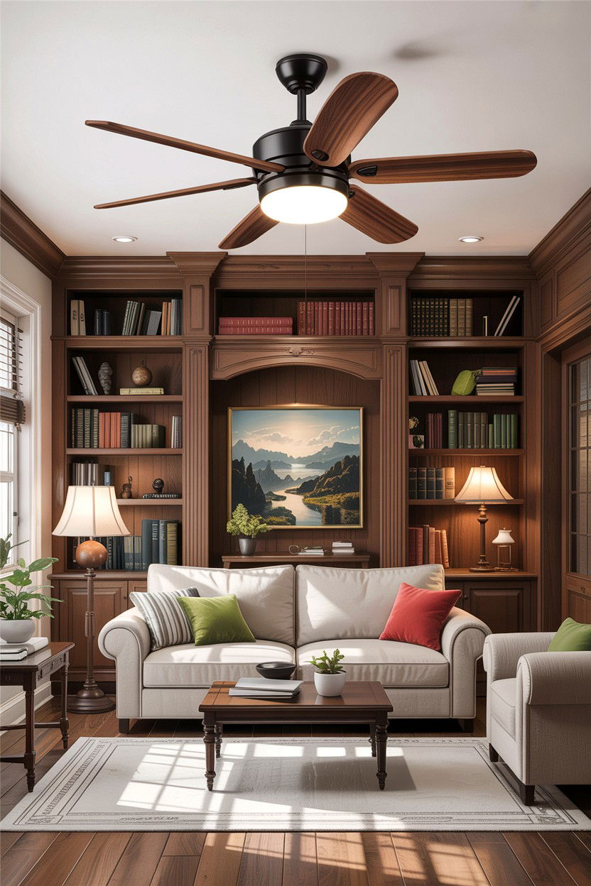 Walnut ceiling fan - 30 living room fans