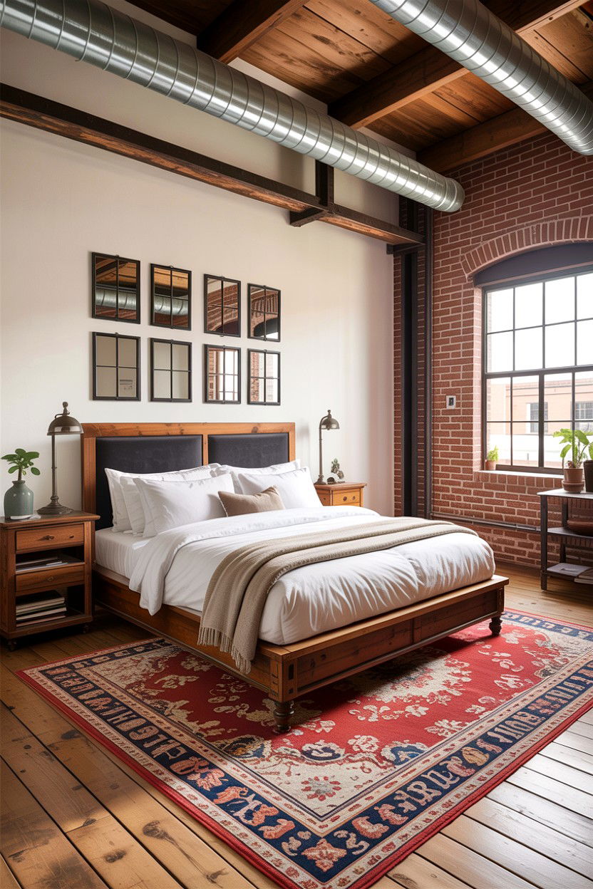 30 Exposed Ductwork Bedroom Ideas for Industrial Loft