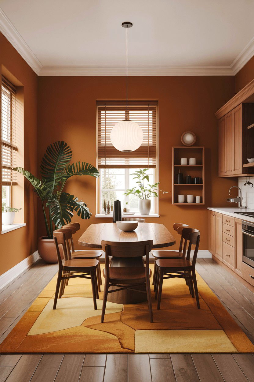 Warm Tan Open Concept Dining - 30 warm tan dining room ideas