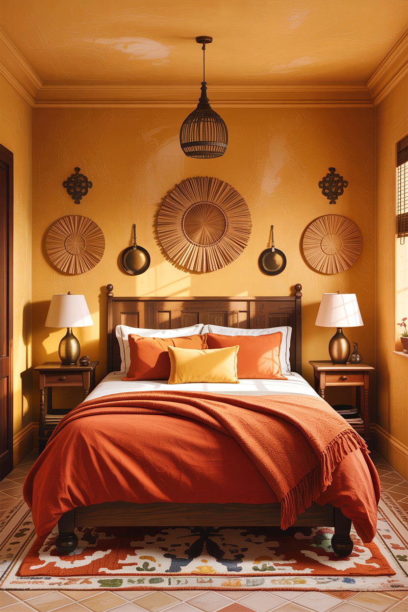Warm Toned Spanish Bedroom - 30 Spanish bedroom ideas