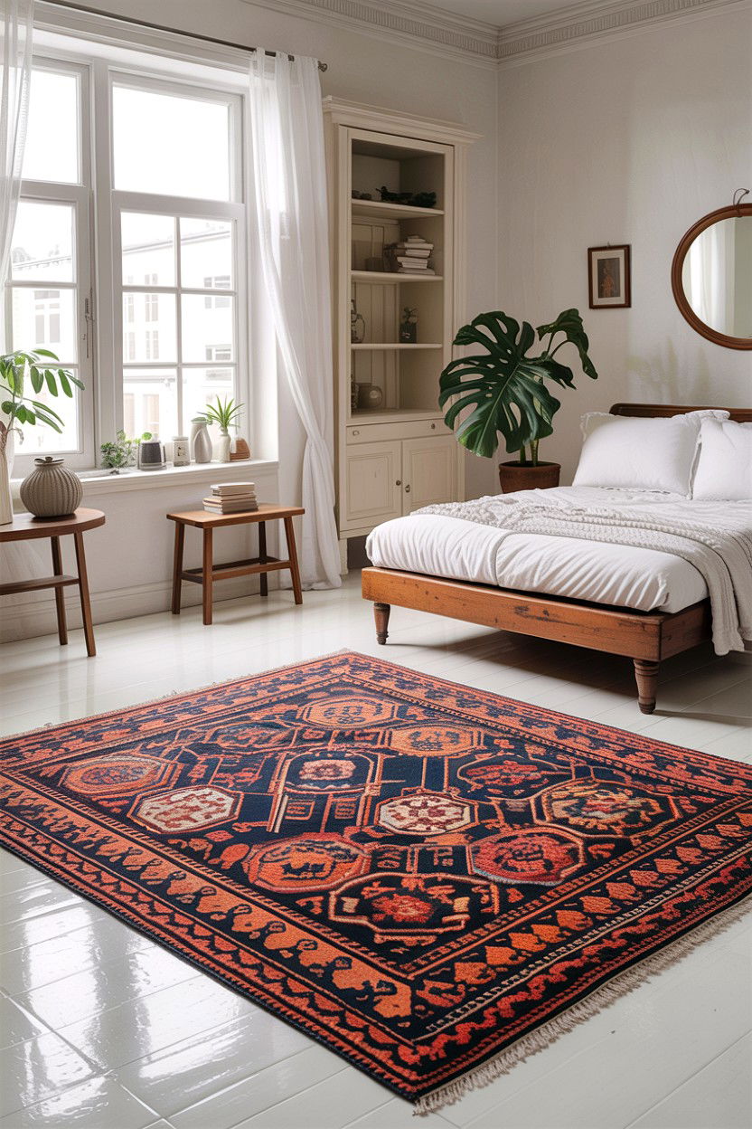 Washable Rug - 30 dust-free bedroom ideas