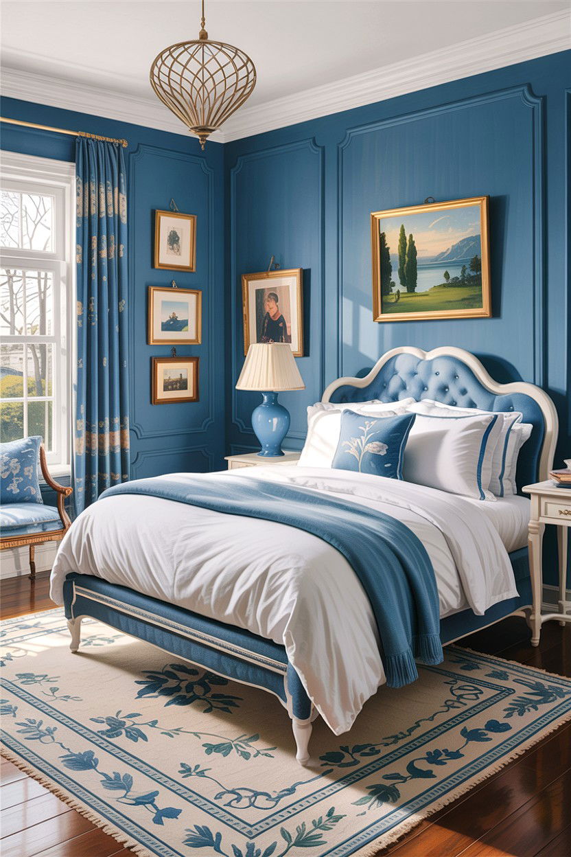 Wedgewood Blue Bedroom - 30 traditional blue bedroom ideas